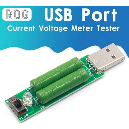 USB mini discharge load resistor 2A/1A With switch 1A Green led, 2A Red led
