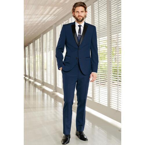 High Quality Two Buttons Notch Lapel Men Suit 3Pieces(Jacket+Pant+Vest+Tie) Custome Homme Fashion Terno Slim Blazer 060