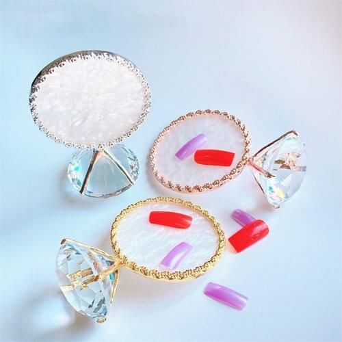 Japanese Board Nail Art Show Palette Shiny Artificial Diamond for Taking Photos Manicure Shelf Display Acrylic Nail Organizer