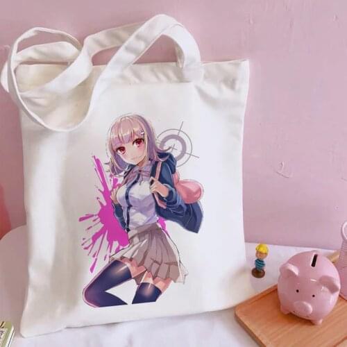 Japanese Anime Sweet Girl Kawaii Shopper Bag Shopping Bags Casual Women High Capacity Eco Bag Handbags Canvas Bag Shoulder Bag