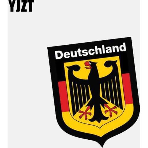 YJZT 10.5CM*8.4CM German Shield Deutschland Sticker Car Flag Decal Car Sticker 6-2625