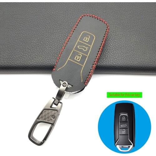 1pc New Leather Car Key Case Shell Key Cover Protector Styling Car Accessories for Volkswagen Toua reg 2019