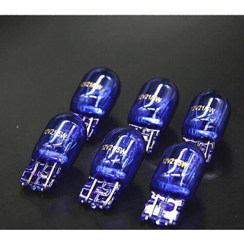 10 pcs T20 Natural Blue Glass 580 7443 1891 12V 21/5W DRL Turn Signal Stop Brake Tail Car Light T20 Bulb Auto Lamp
