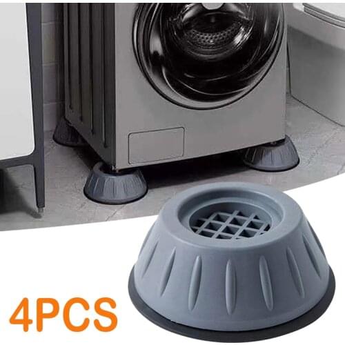 4Pcs Dryer Refrigerator Base Fixed Non-Slip Pad Home Universal Anti-Vibration Feet Pads for Washing Machine Non-Slip Plastic Pad