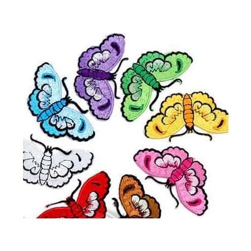 4cm x 7.7cm Embroidered cloth applique dress costumes flower patch embroidered butterfly necessary Patch stickers