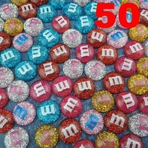 50 Pcs M beans chocolate refrigerator magnets fridge magnet set creative stickers strong neodymium magnetic photo office magnet