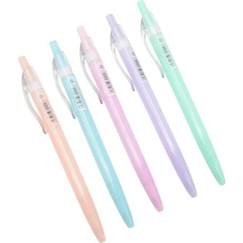 60pcs Jelly Color Kawaii Ballpoint Pen Plastic Press the Ballpoint Pen School Supplies Stationery wholesale
