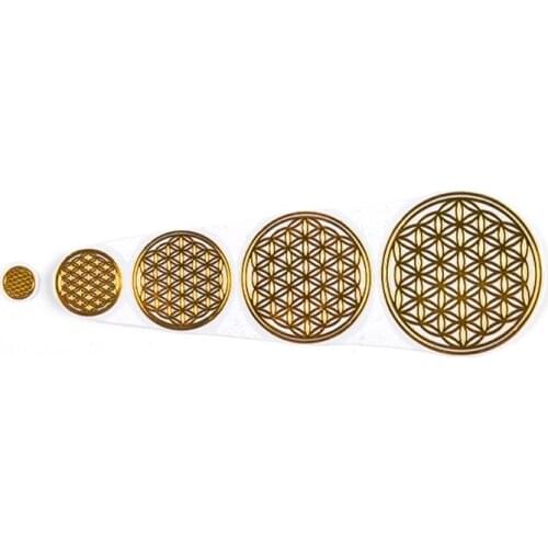 7 Chakra Geometric Copper Energy Tower Orgonite Stickers Flower Life Tree Pyramid Epoxy Resin Material Jewelry Making