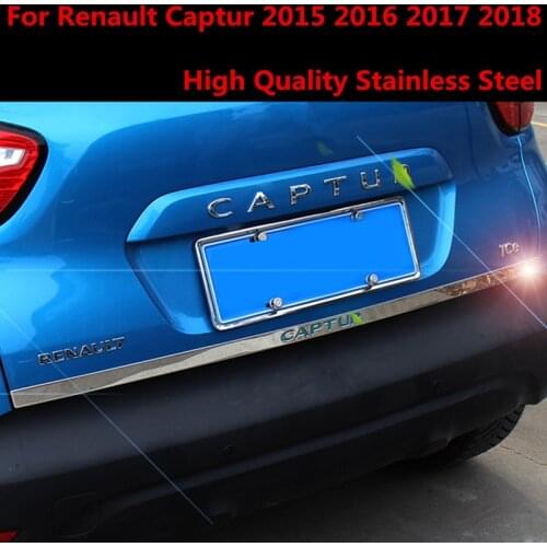 Accessories Made Of High Quality Stainless Steel Trunk Trunk Lid Trim Decorati For Renault Captur 2015 2016 2017 2018