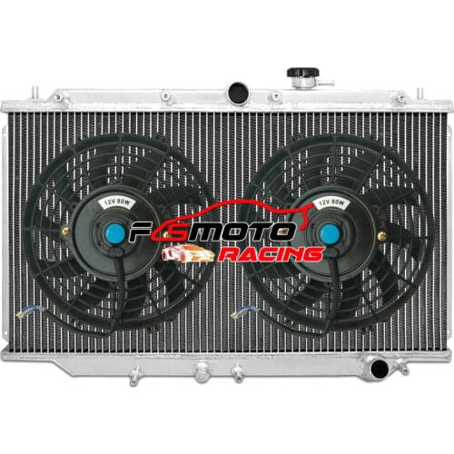 Aluminum Radiator For 1992 - 1996 Honda Prelude H22A1 H23A1 BB1/BB2 2.2L/2.3L S Si SE 4WS SVTEC & OR With FAN