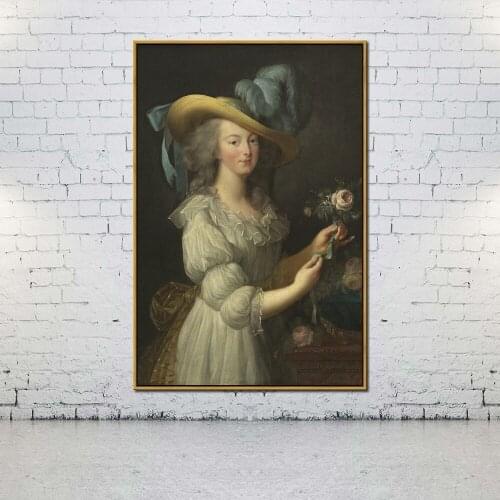 Artcozy Oil Canvas Painting Elizabeth wig Mary Antoinette For Home Decoration Wall Art