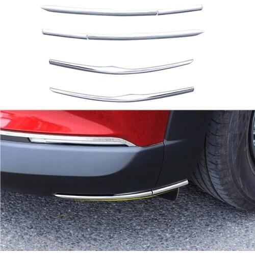 Car Stainless Steel Front and Rear Corner Protection Strips Trim Cover Decorative for Mazda CX30 CX-30 2020 2021 Car Accessories