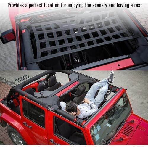 Car Roof Top Soft Cover Rest Bed Hammock for Jeep Wrangler JK 07-18