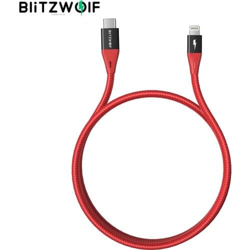 BlitzWolf BW-CL3 1.8m/0.9m MFi Certified 20W USB-C to Lightning Cable PD3.0 Power Delivery Fast Charging Data Transmission Cord