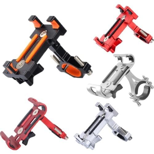 New Mountain Bike Phone Holder Universal Aluminium Alloy Bicycle Handlebar Mount Phone Holder For 3.5-7 inch Phone Mount Bracket