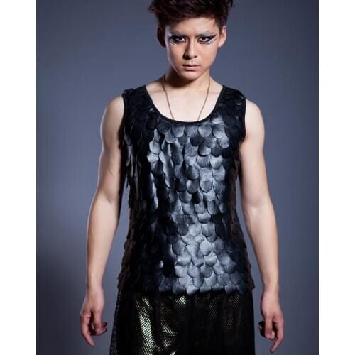 Flake Singer stage black mens vest men pullover brand roupas masculinas sexy tank 1 camisetas regatas 2XL Customizable