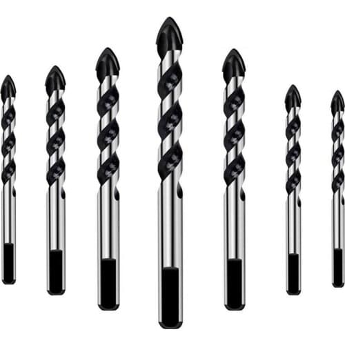 HLZS-Tungsten Carbide Drill Bit Set for Porcelain Ceramic Tile, Concrete, Brick Wall, Glass, Mirrors, Plastic Masonry and Wood