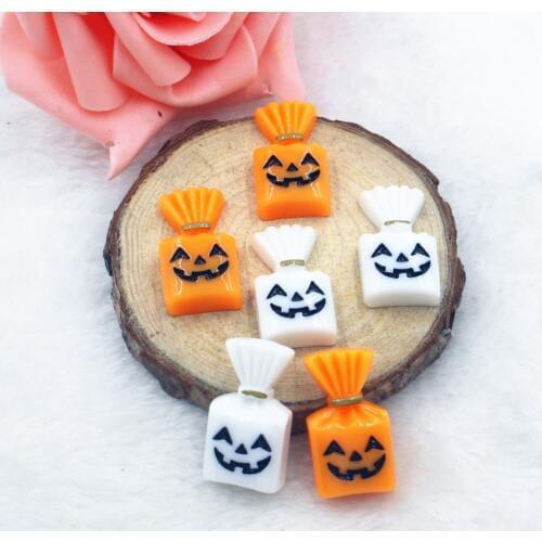 30pcs/lot kawaii resin Halloween candy flat back resin cabochons accessories 15*27MM