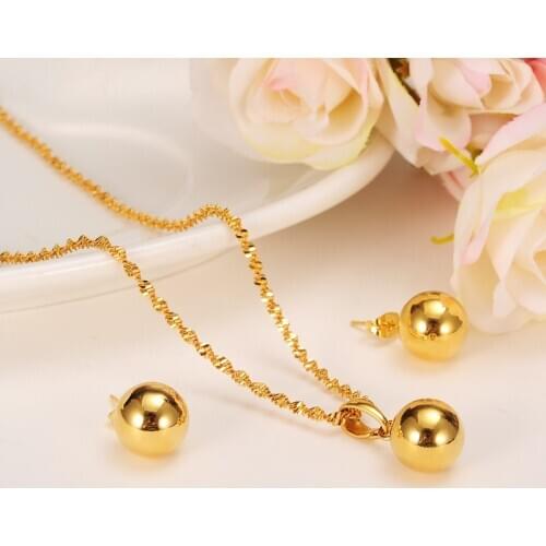 Bangrui Beaded Pendant Earrings Ethiopian set Jewelry Pendant Necklace Earring Gold Color African Jewellery Arab