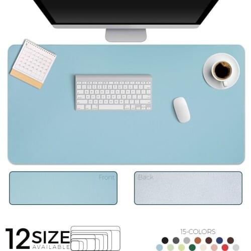 Double-side Portable Large Mouse Pad Gamer Waterproof PU Leather Suede Desk Mat Computer Mousepad Keyboard Table Cover for Dota