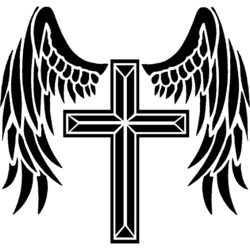 The Cross Angel Will Protect You Cool Covering Car Sticker Automobiles Motorcycles Exterior Accessories Vinyl Decals