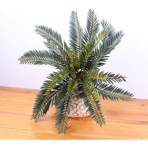 Leaves Green Monstera Fake Coconut Leafs For Home Office Wedding Decor 45cm Tropical Plants Artificial Palm Tree Plastic Palm