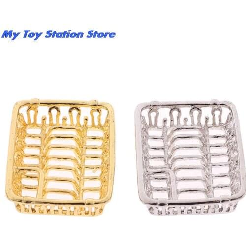 1/12 Dollhouse Miniature Accessories Mini Dish Rack Simulation Furniture Kitchen Storage Shelf Model Toys for Doll House Decor