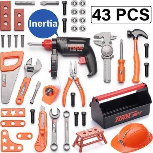 3-7 Years Old Boy Toy Children Simulation Repair Kit Toy Set Boy Play Home Repair Kit Repair Box Baby Puzzle Screw