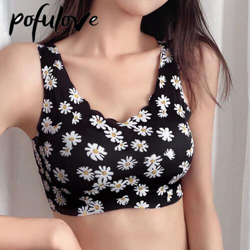 Underwear Women Bra Seamless Bra Plus Size Lingere Sports Bras Sleep Bra Bralette Top Floral Brassiere Padded Sexy Fashion Top