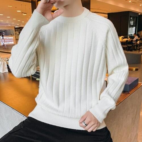 New 2021 Autumn Winter Mens Sweaters Thick Warm Pullover Men Knitted Long Sleeve Sweater Men Casual O-neck Knitwear Jumpers E79