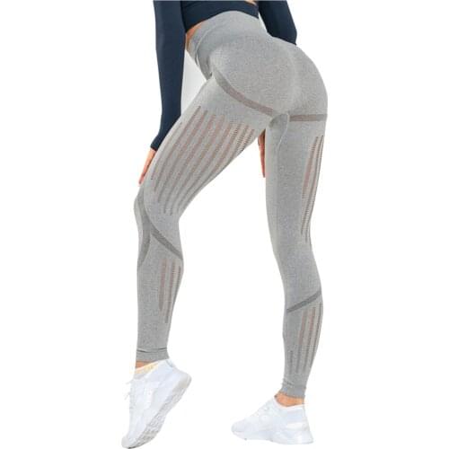 New Sport Leggings Women Yoga Pants Womens Yoga Pants High Waist Workout Leggings Textured Booty Tights Sport Woman Tights