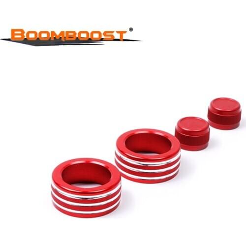 Red AluminumAlloy Originalcar Mold 2005-2012 BMW Old 3 Series E90 Air Conditioning Decorative Ring Interior Modification 4 Pcs