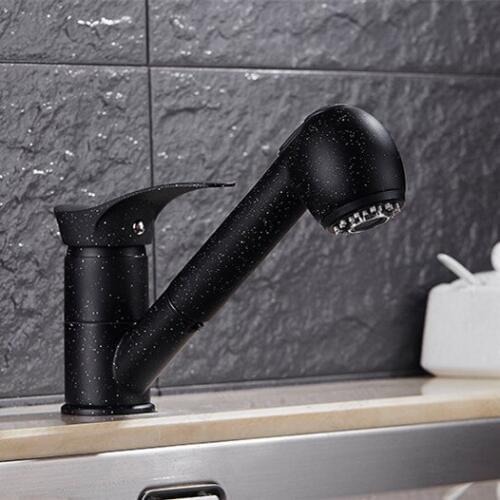 Luxury pull out kitchen sink faucet with solid brass chrome bathroom basin sink water faucet