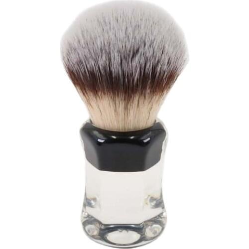 Yaqi Synthetic Hair Clear Handle Men Wet Shaving Brush