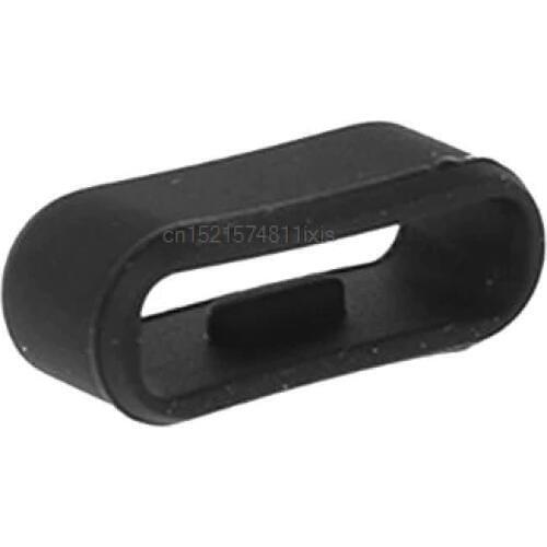 Belt Loop Silicone Buckle Fastener Ring Connector Replacement Black for Garmin Vivosmart HR HR