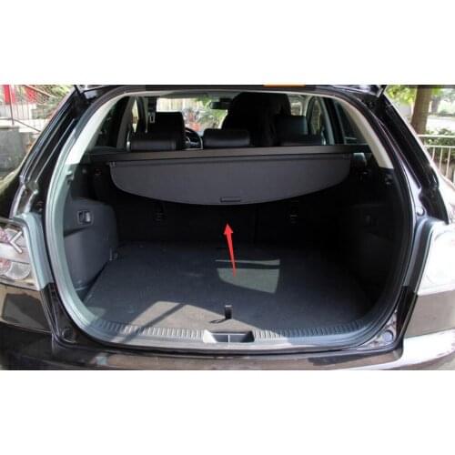 Top Quality! Rear Trunk Security Shield Cargo Cover Fit For Mazda CX-7 CX-7 2011 2012 2013 2014 2015 (Black, beige)