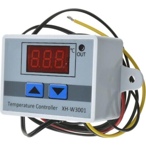 XH-W3001 Digital LED Pre-wire Cool/Hot Temperature Controller Thermostat Control Switch Probe with Sensor 220V/24V/12V