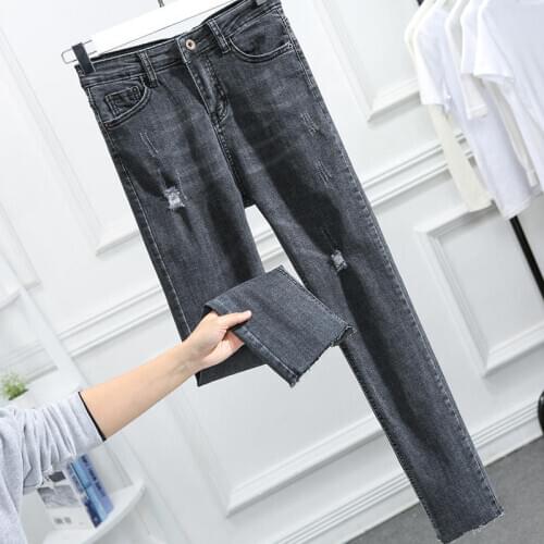 Plus Size Ladies Jeans Denim Trousers Women Boyfriend Jeans Women Stretch High Waist Mom Jeans Casual Denim Pants Female HK407
