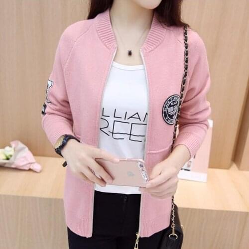 Womens Cardigan 2020 New Fashion Autumn Casual Long Sleeve Zipper Short Knitted Sweater Cardigan Coat For Women Knit Jacket Tops