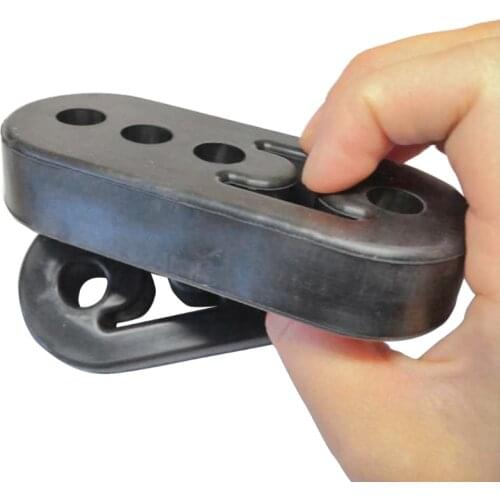 2x Durable Exhaust Hanger Muffler Insulator Mount Bracket Bushing Pipe Rubber 4 Holes Car Vehicle Universal Rubber Pipe