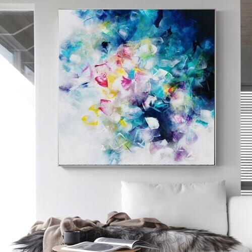 Abstract Flowers Colorful Poster Printing Wall Pictures for Living Room Abstract Flowers Floral Art Canvas Prints Home Decor