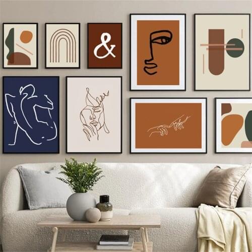 Abstract Paintings for Home Design Line Art Posters and Prints Man Face Wall Art The Homebody Club Pictures On Wall