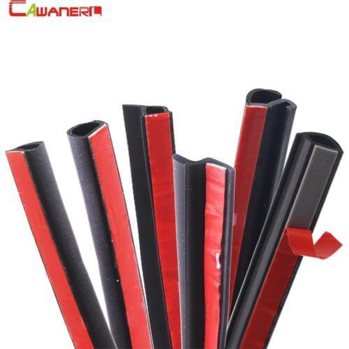 Cawanerl Car 4-Door Trunk Hood Seal Sealing Strip Noise Insulation Auto Rubber Weatherstrip Seal Edge Trim Strip Anti Rust