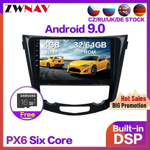 PX6 Android 9.0 Car GPS Radio for Nissan X-Trail Qashqai J10 J11 2014 2015 2016 2017 Audio Stereo Multimedia GPS Navi head unit