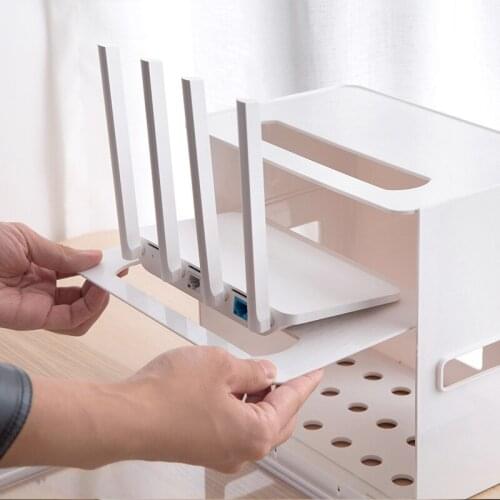 Wireless Wifi Router Storage Boxes Socket Electric Wire Case Organizer Rack Household Desktop Power Supply Socket Storage Box