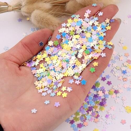 5mm Sakura Sequins Nail Art Glitter Manicure Sweet Cherry Blossom Jewelry Filling Paillettes for DIY Card Making Crafts Confetti