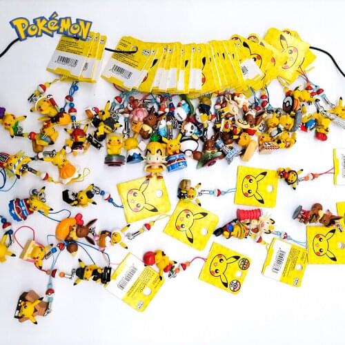 Japanese Series Style Pokemon Keychain Pikachu Action Figure Elf Monster Children Toy Christmas Gifts DIY Keychain