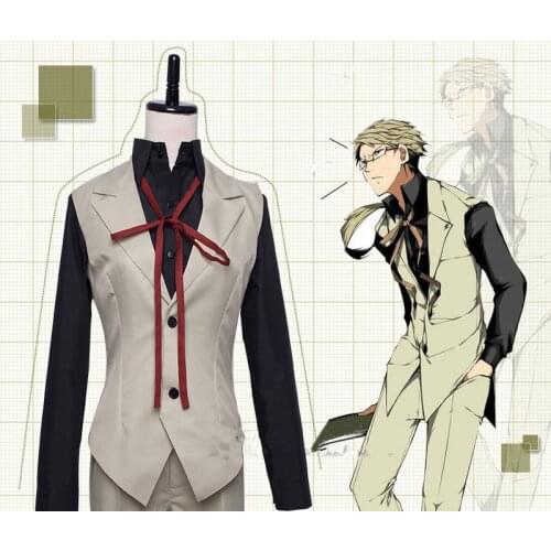 Bungo Stray Dogs Cosplay Kunikida Doppo Cosplay Full Set Uniform Costume Japanese Anime Halloween Carnival for Adult Full Sets