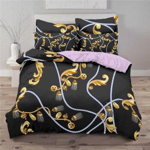 Black White 3D Luxury Duvet Cover Northern Europe Style Bedding Set Bedroom Quilt Cover Pillowcase Single Twin Queen Double King