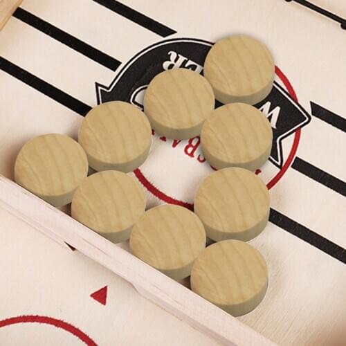 Wooden Chess Pieces 10Pcs Draughts Checkers Backgammon Gobang Chess Pieces for Kids Board Game Learning Chess Games Accessories